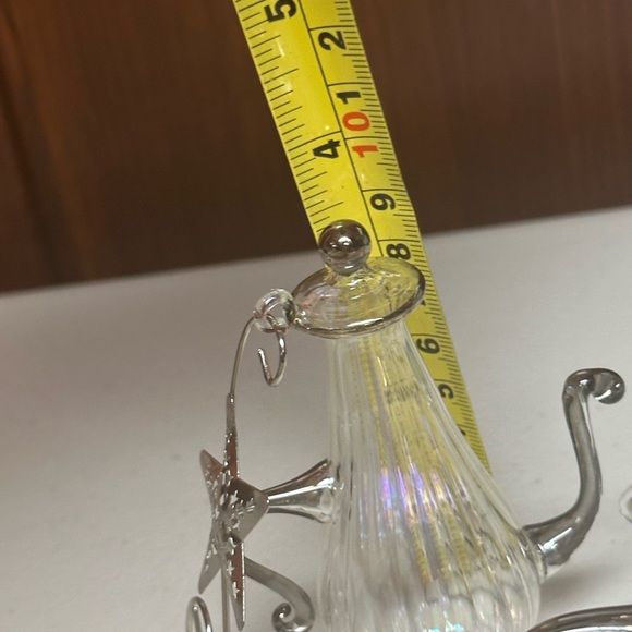 Dillards Trimmings Set of 3 Tea pots Blown Glass Ornaments - Picture 9 of 15